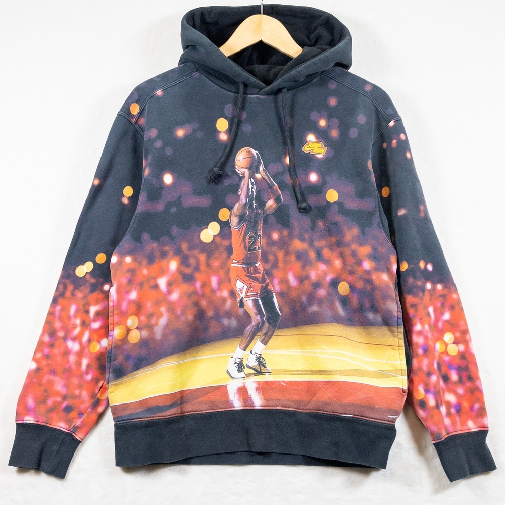 Nike Air Jordan Jumpman Fleece Hoodie Men S Black Michael AOP Graphic DC9610-010